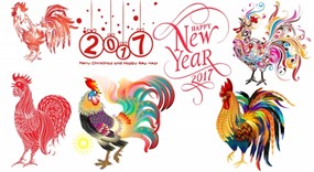 2017鸡年大公鸡PSD素材